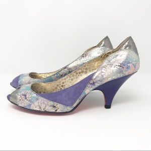 Anthropologie Poetic License Purple heels pumps